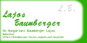 lajos baumberger business card